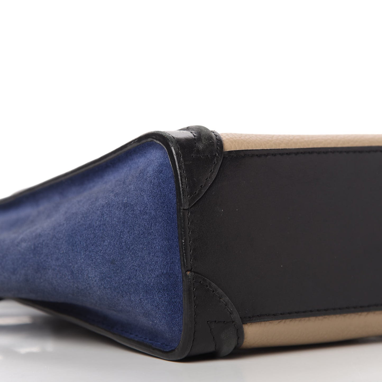 Bullhide Calfskin Nubuck Nano Tri-Color Luggage Light Taupe