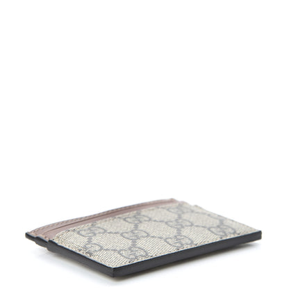 Gucci GG Supreme Monogram Calfskin Card Holder Beige Ebony Cuir 4 of 9