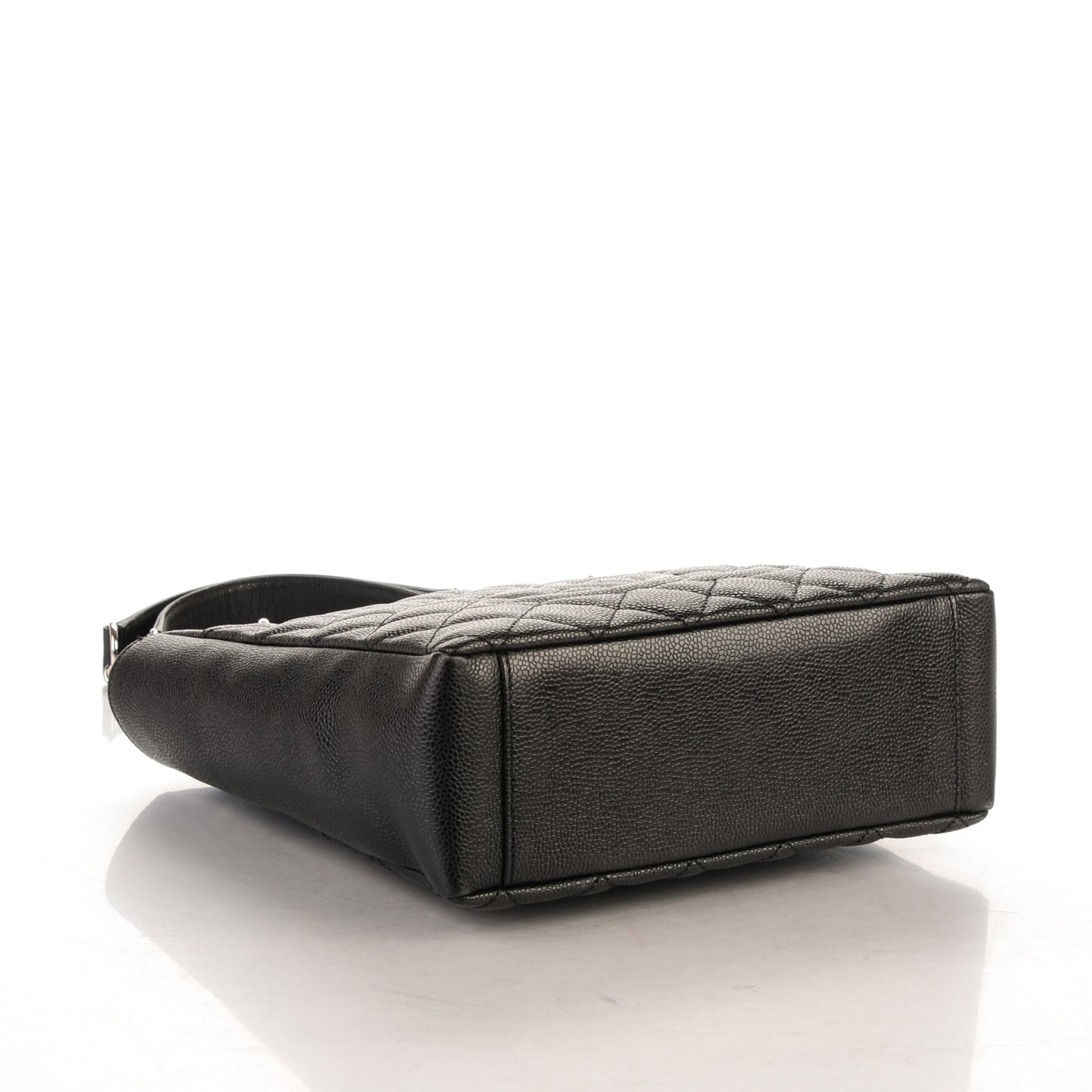 Caviar Quilted Petit Shopping Tote PST Black