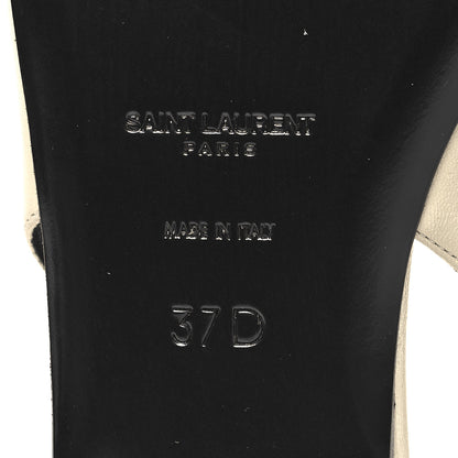 Saint Laurent Belfagor Anais Slingback Flats 37 Navy Pearl 7 of 8