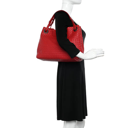 Bottega Veneta Nappa Intrecciato Medium Garda Bag Red 2 of 10