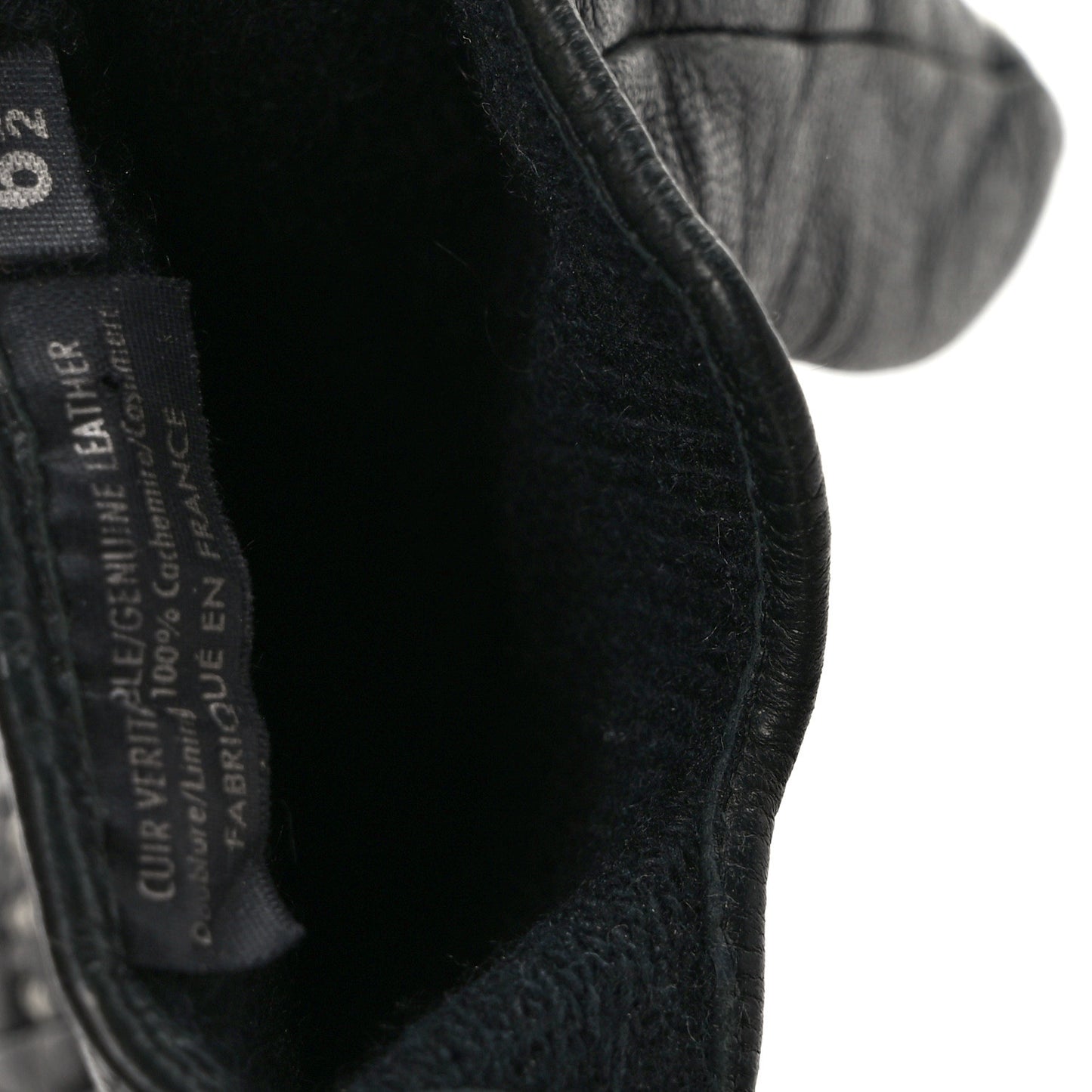 Lambskin Quilted Stitch CC Gloves 6.5 Black