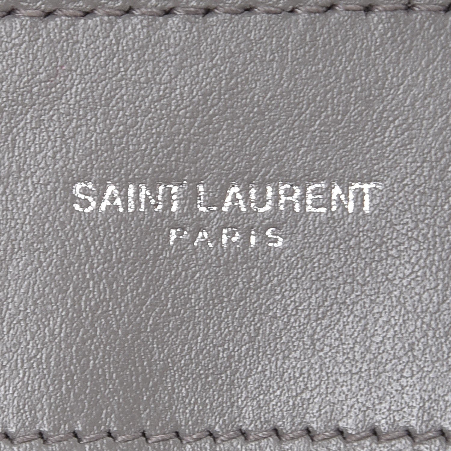 Saint Laurent Calfskin Y Quilted Monogram Medium Loulou Chain Satchel Light Gray 6 of 8