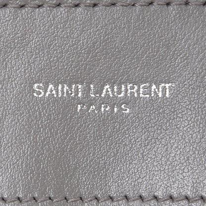 Saint Laurent Calfskin Y Quilted Monogram Medium Loulou Chain Satchel Light Gray 6 of 8