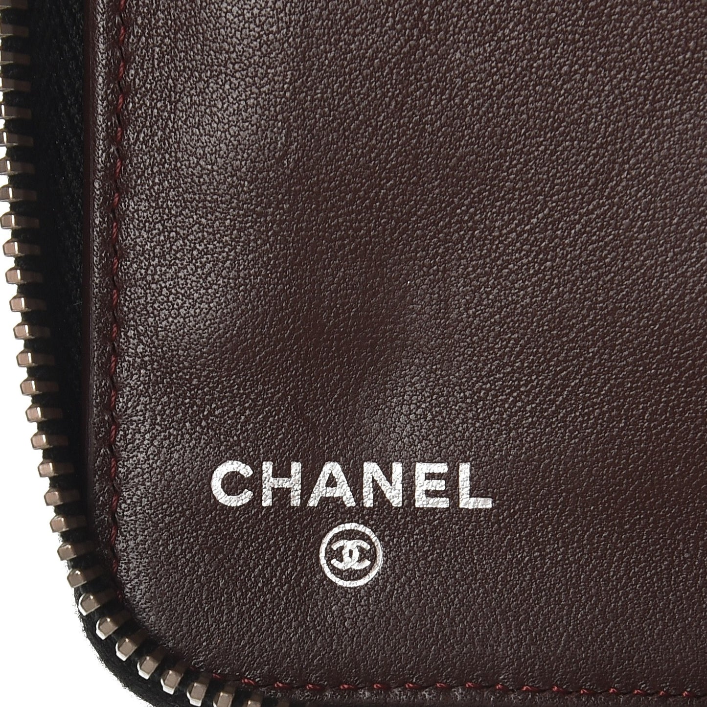 Lambskin Quilted Large Zip Around Organizer Wallet Black