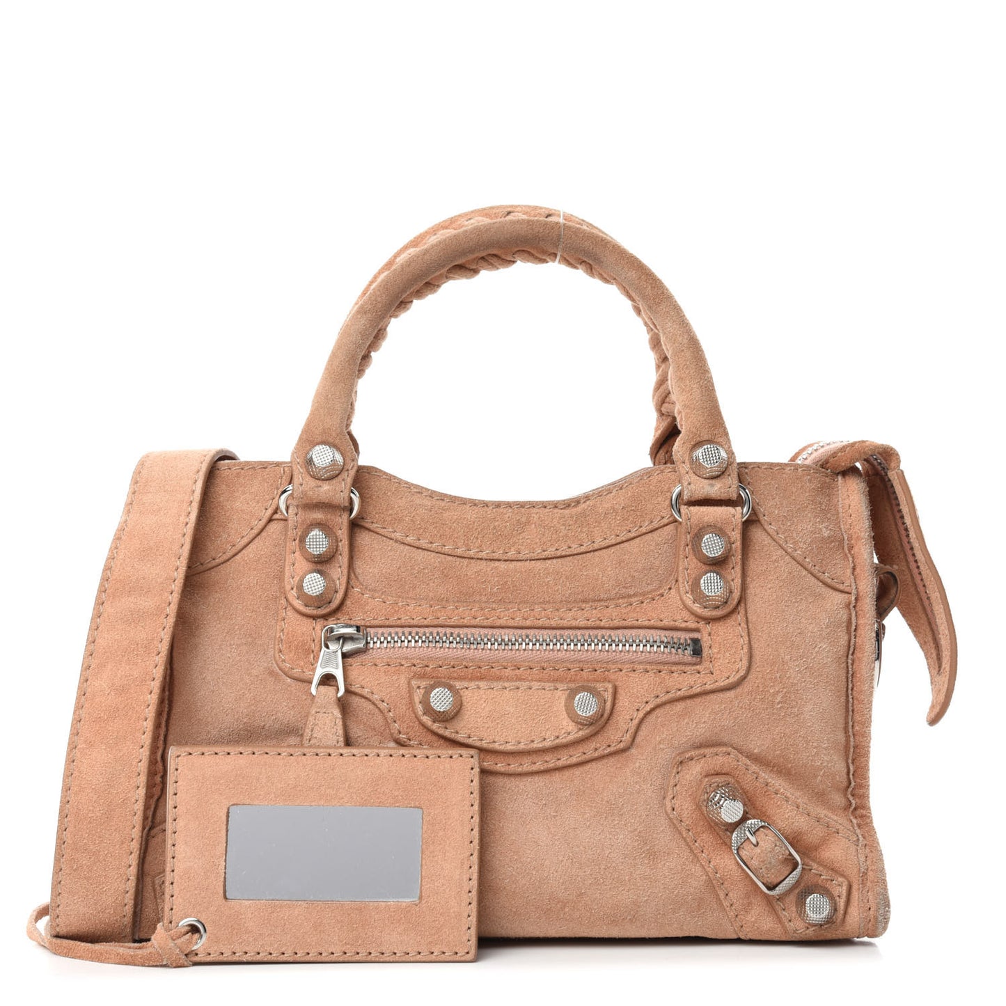 Suede Giant 12 Silver Hardware Mini City Beige