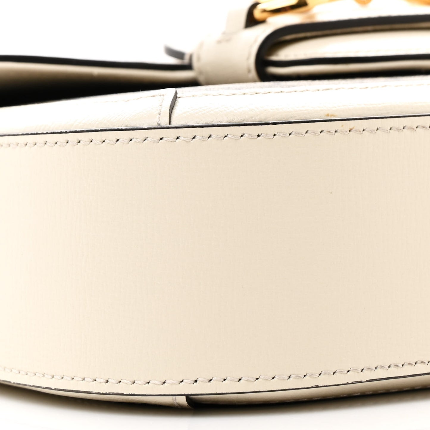GG Supreme Monogram Web Mini Horsebit 1955 Shoulder Bag Beige Mystic White