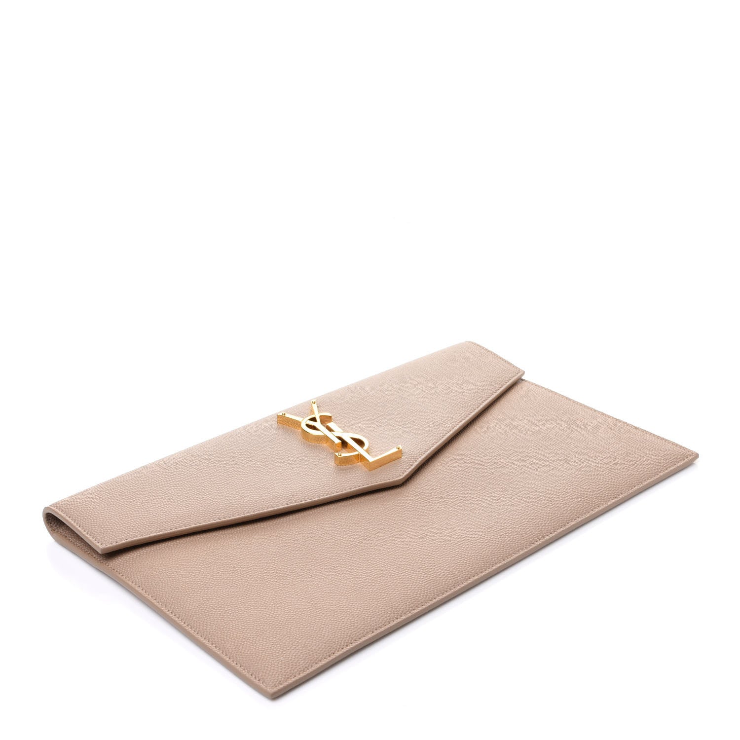 Saint Laurent Grain De Poudre Uptown Pouch Dark Beige 4 of 9