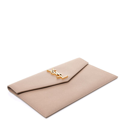 Saint Laurent Grain De Poudre Uptown Pouch Dark Beige 4 of 9