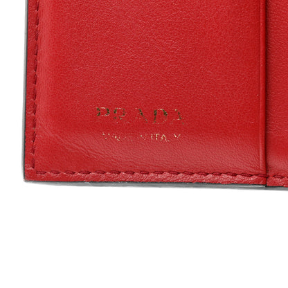 Prada Vitello Daino Small Bi-Fold Walle Black Fuoco 6 of 8