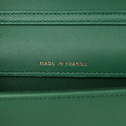 Chanel Lambskin Crystal Diamante Clutch With Chain Green 7 of 11