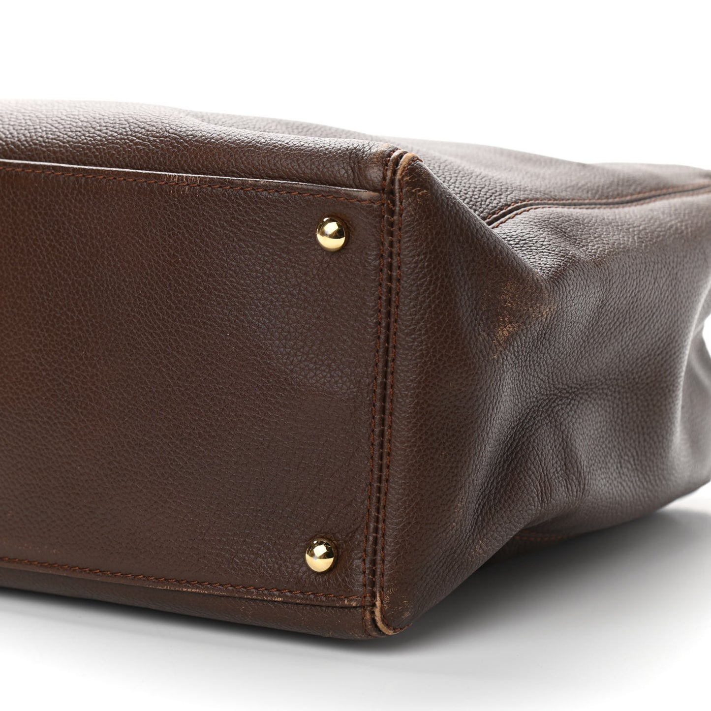 Calfskin Cerf Executive Shopper Tote Brown