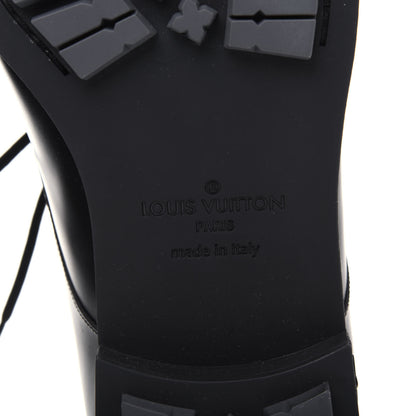Louis Vuitton Calfskin Mens Derby LV Harness Shoes 9 Black 6 of 9