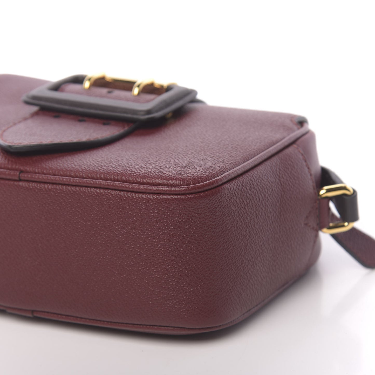 Soft Grain Calfskin Small Buckle Zip Bag Red