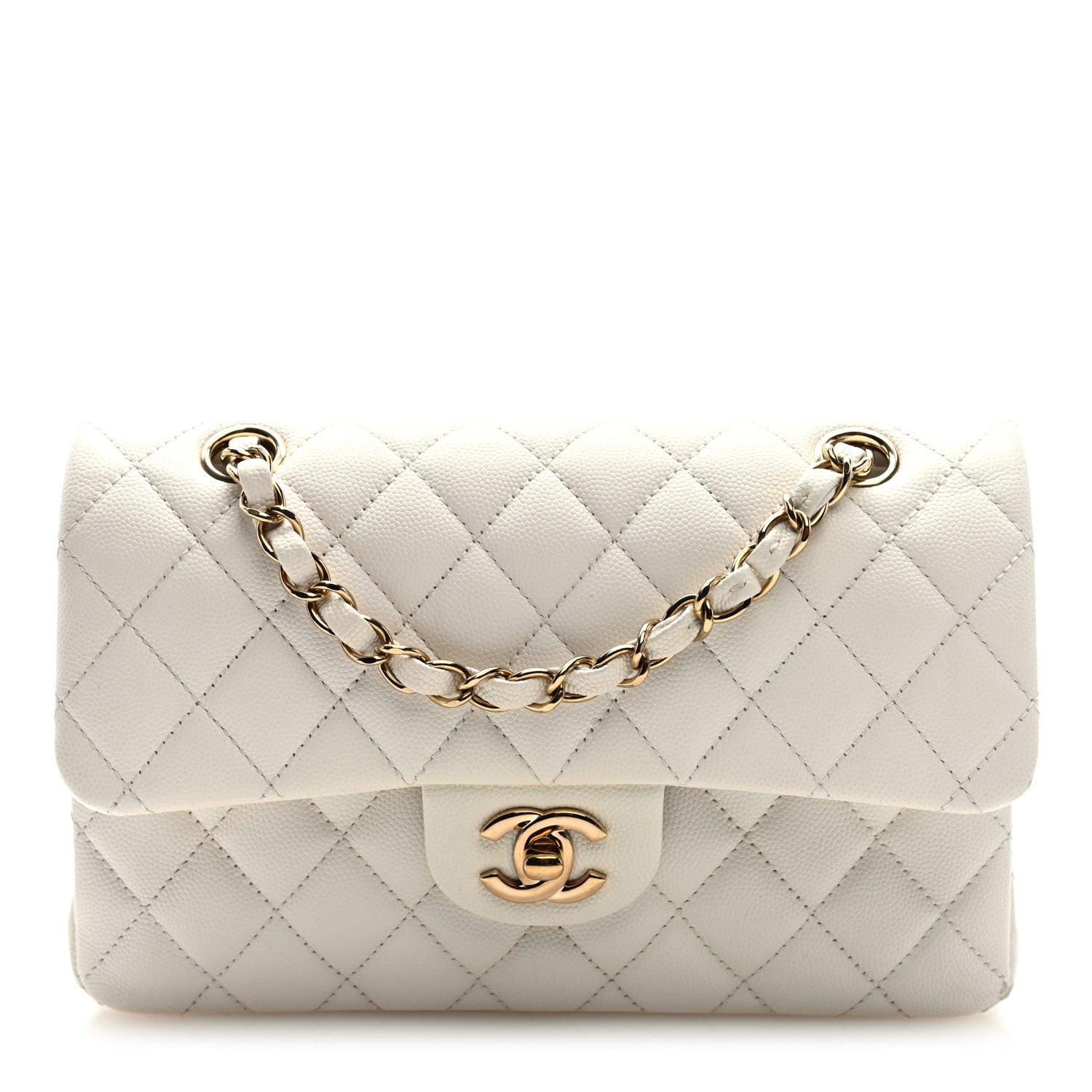Chanel Caviar Quilted Small Double Flap White 1 of 10