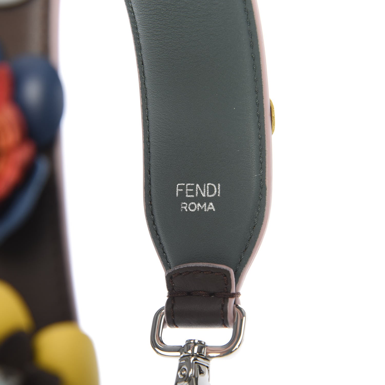 Fendi Vitello Dolce Flowerland Studded Strap You Moresco Malachite 3 of 3