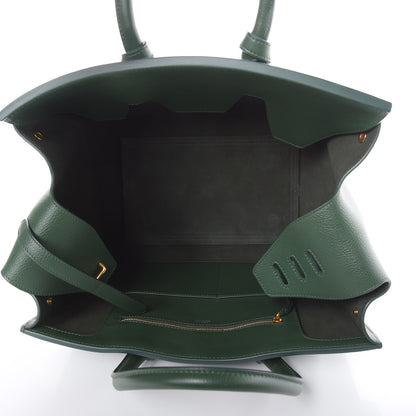 Celine Crisped Calfskin Medium Tie Knot Tote Dark Green 6 of 9