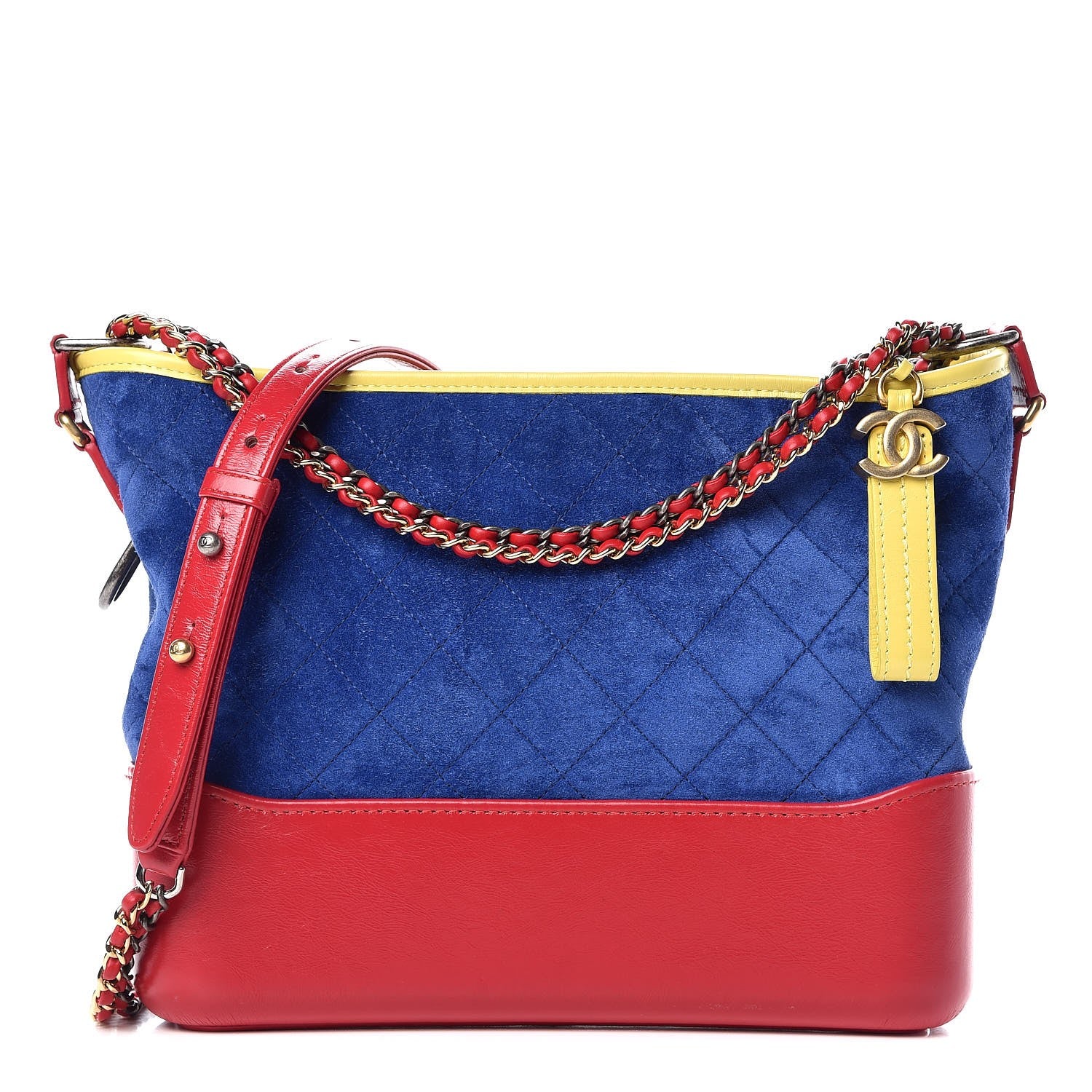 Chanel Suede Calfskin Quilted Medium Gabrielle Hobo Multicolor 1 of 8