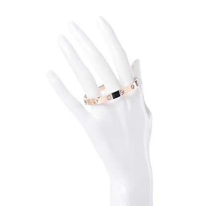 Cartier 18K Pink Gold 4 Diamond LOVE Bracelet 16 2 of 5