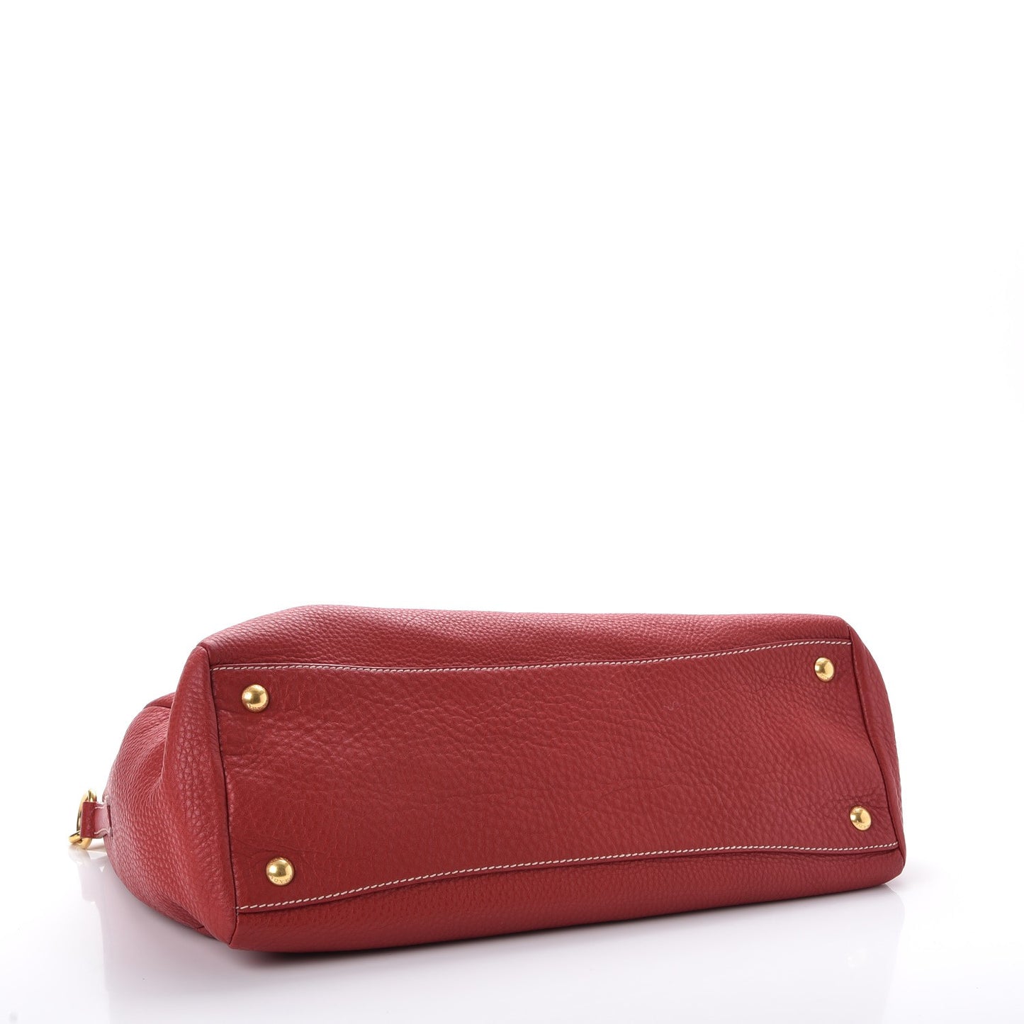Vitello Daino Top Handle Shoulder Bag Rosso