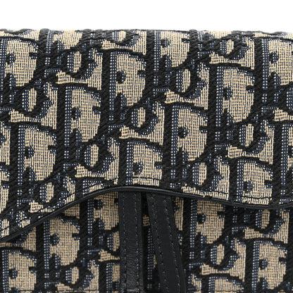 Christian Dior Oblique Saddle Belt Bag Blue 7 of 9