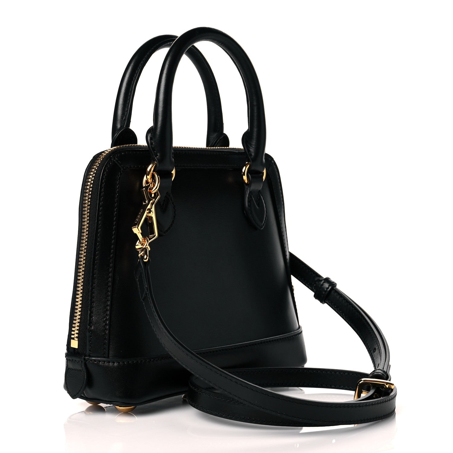 Gucci Boarded Plutone Calfskin Mini Horsebit 1955 Top Handle Bag Black 3 of 11