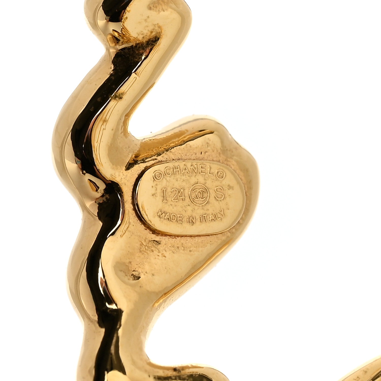 Chanel Metal Crystal Gabrielle Chanel Bracelet S Gold 5 of 6