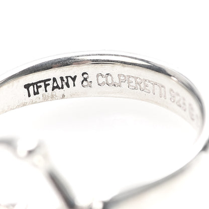 Tiffany Sterling Silver Elsa Peretti Open Heart Ring 50 5.5 4 of 5