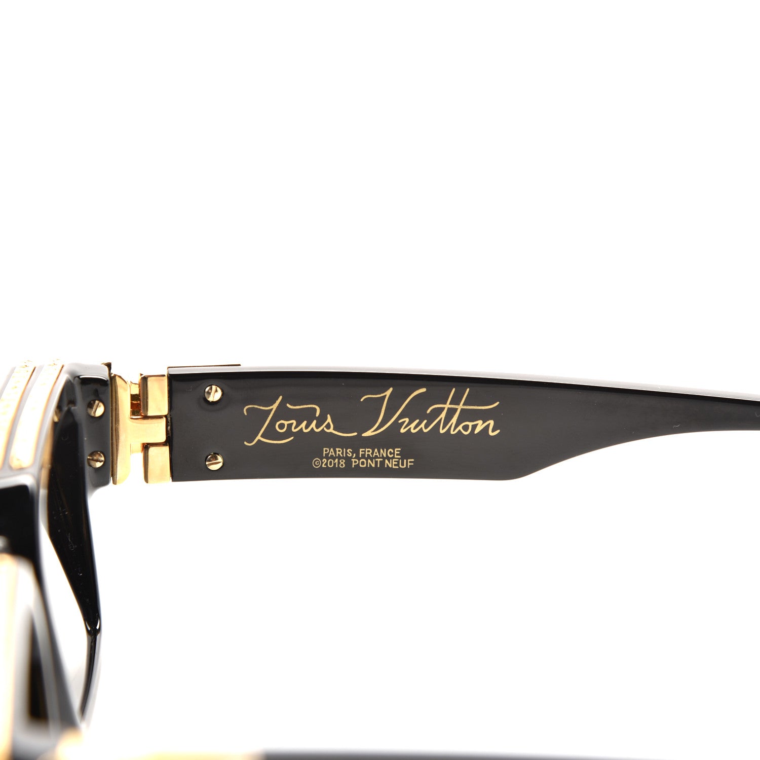 Louis Vuitton Acetate 1.1 Millionaires Sunglasses Z1165W Black 4 of 8