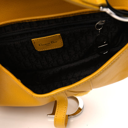 Christian Dior Grained Calfskin Saddle Bag Dark Yellow 4 of 4