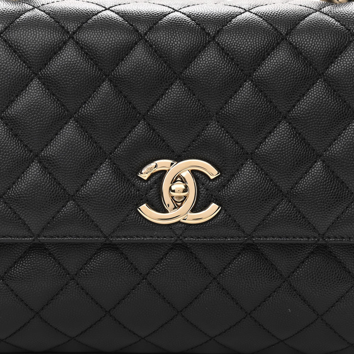 Chanel Caviar Quilted Small Coco Handle Flap Black 8 of 10
