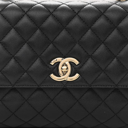 Chanel Caviar Quilted Small Coco Handle Flap Black 8 of 10