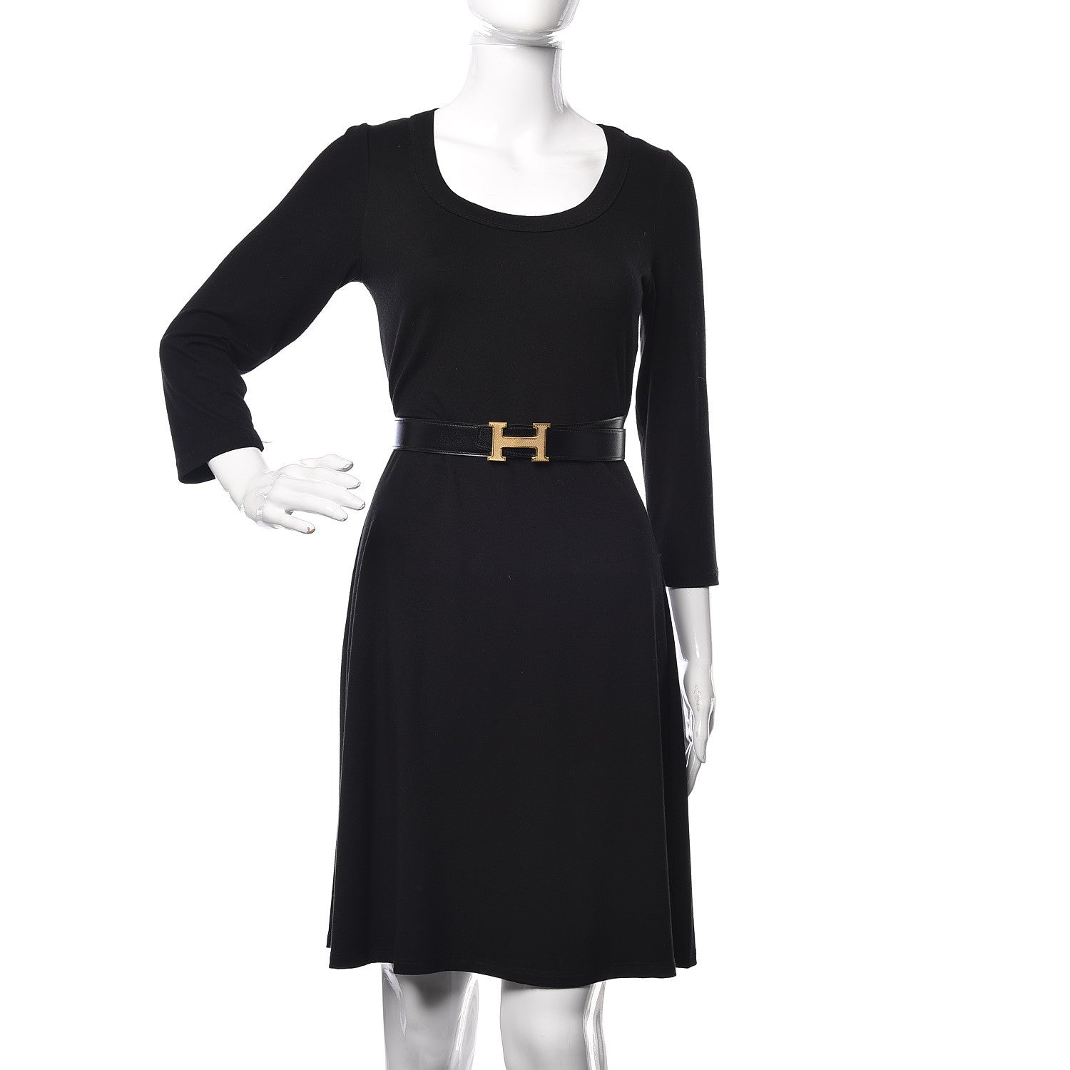 Hermes Box Togo 32mm Guilloche H Belt 90 Black Etain 2 of 7