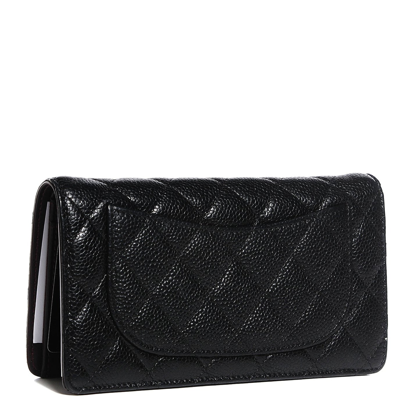 Caviar Quilted Yen Wallet Black