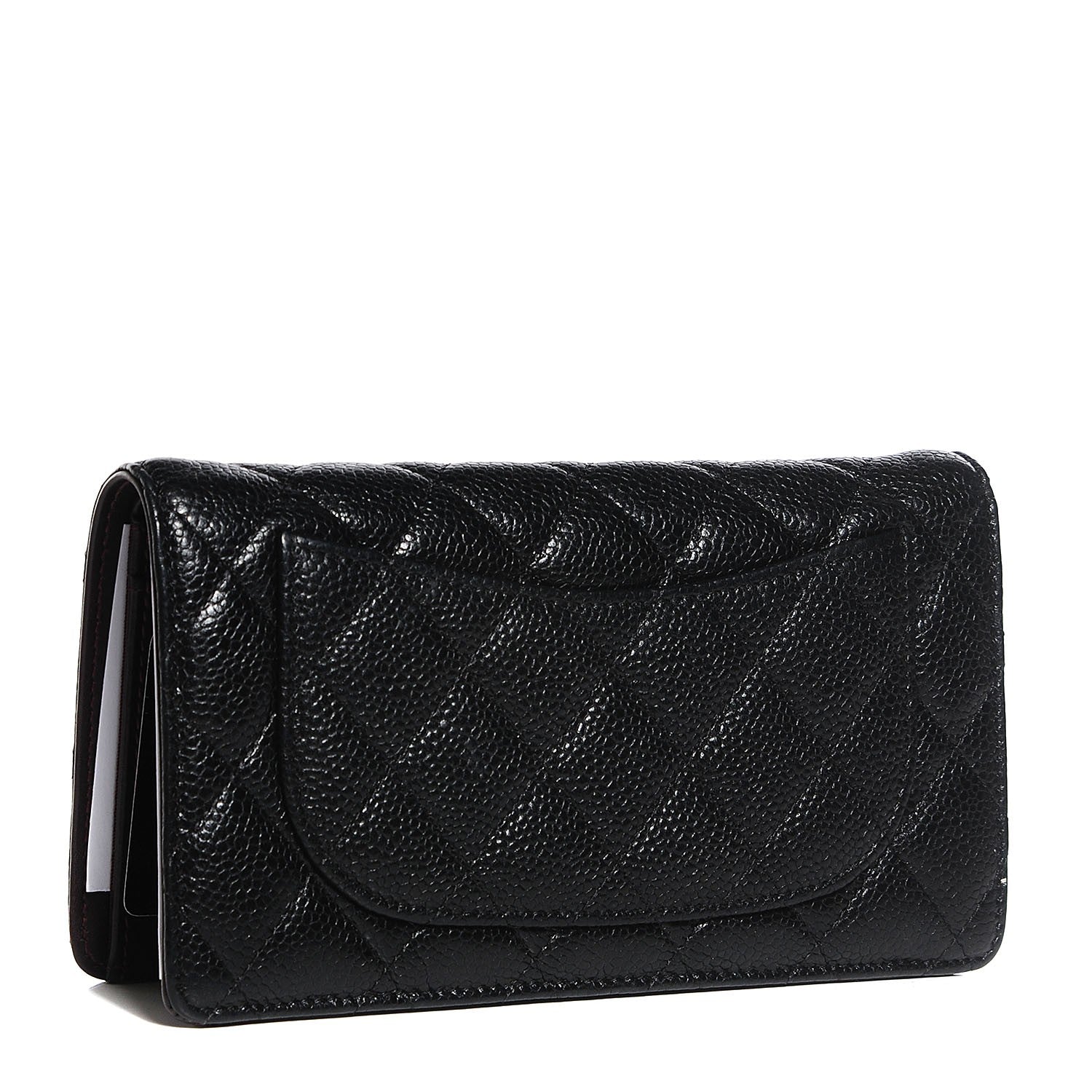 Chanel Caviar Quilted Yen Wallet Black 3 of 9