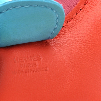 Hermes Milo Lambskin Grigri Rodeo Horse Bag Charm PM Orange Poppy Rose Azalee Bleu Azteque 3 of 3
