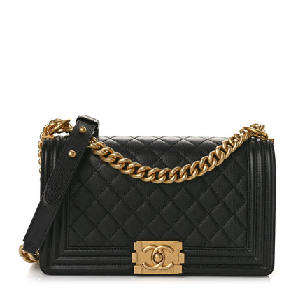 Chanel Caviar Quilted Medium Boy Flap Black 1 of 9