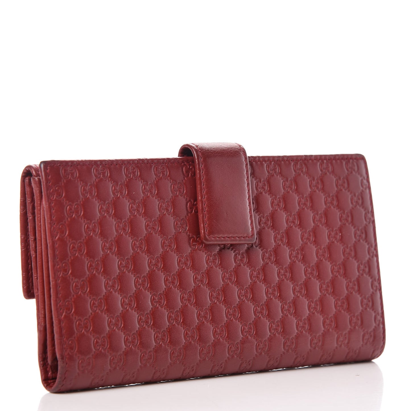 Microguccissima Continental Flap Wallet Red