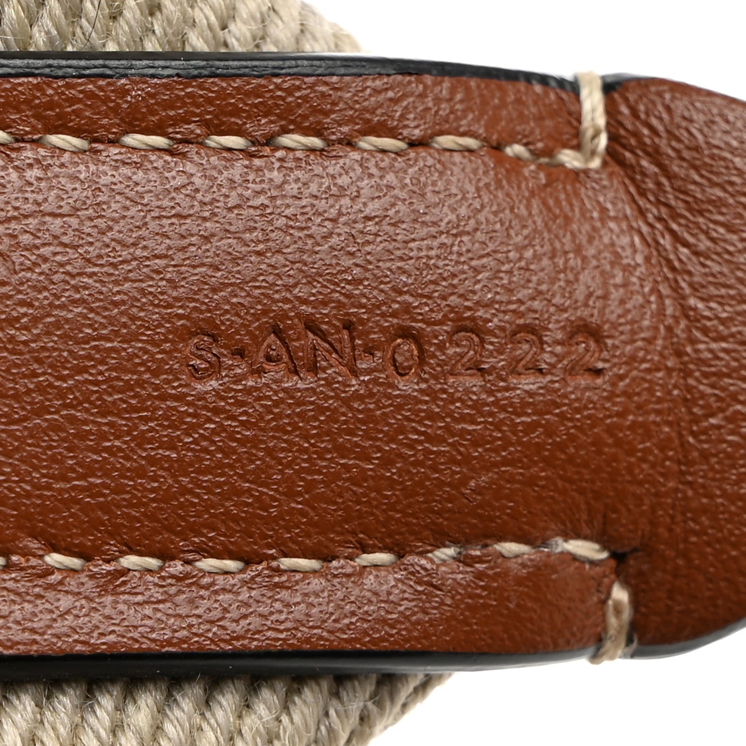 Celine Jacquard Wool Logo Short Strap Beige White 5 of 6