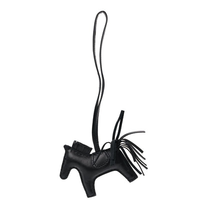 Hermes Milo Lambskin Grigri Rodeo Horse Bag Charm PM So Black 1 of 4