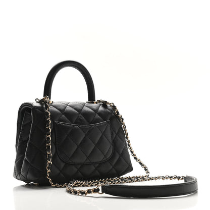 Chanel Caviar Quilted Extra Mini Coco Handle Flap Black 3 of 9