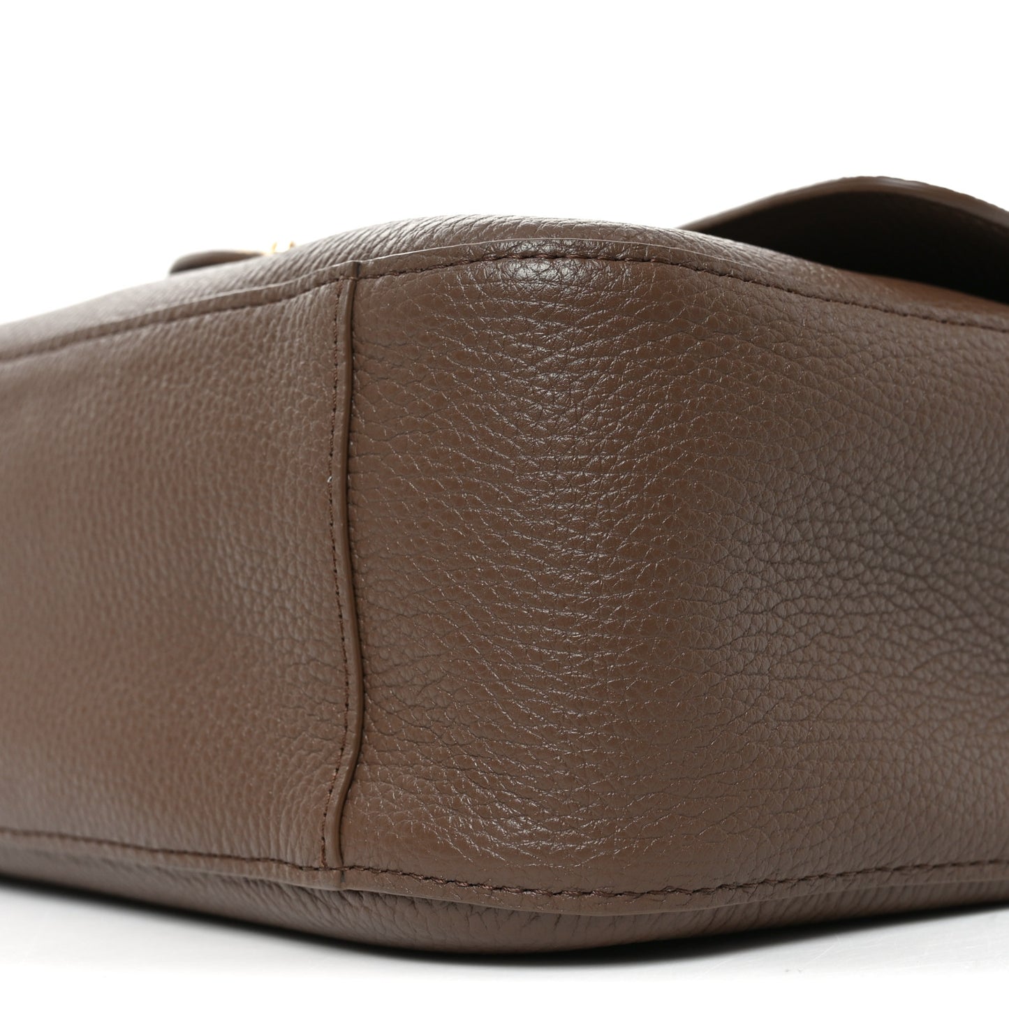 Grained Calfskin Small Souplissimo Maxi Flap Light Brown