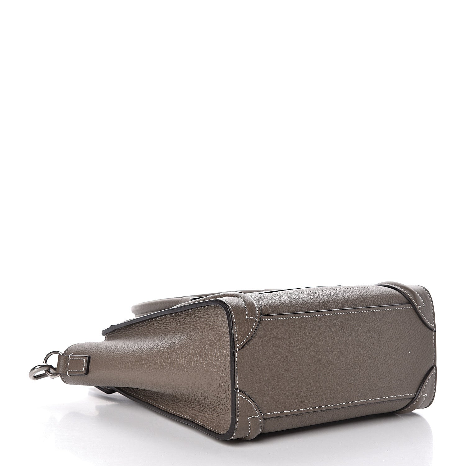 Celine Drummed Calfskin Nano Luggage Souris 4 of 12