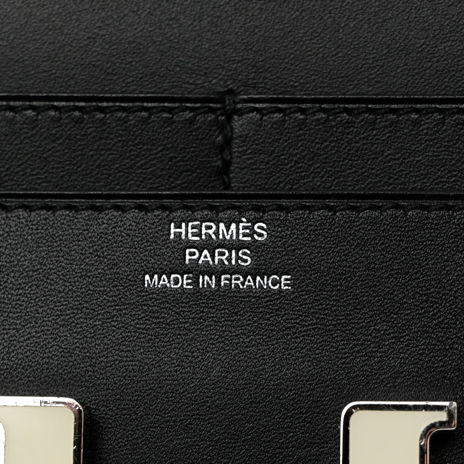 Hermes Allegro Constance Compact Passant Glow Wallet Black 6 of 10
