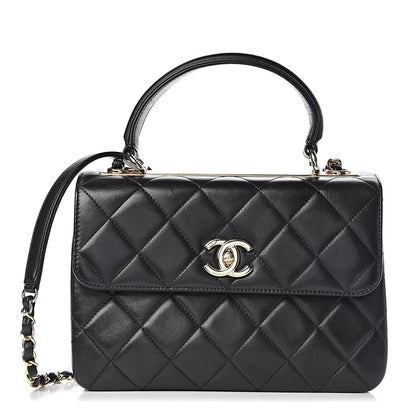Chanel Lambskin Quilted Small Trendy CC Dual Handle Flap Bag Black 1 of 14