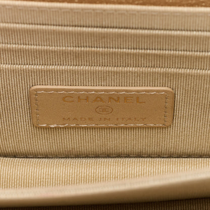 Chanel Metallic Lambskin Quilted Mini Wallet On Chain WOC Gold 5 of 8
