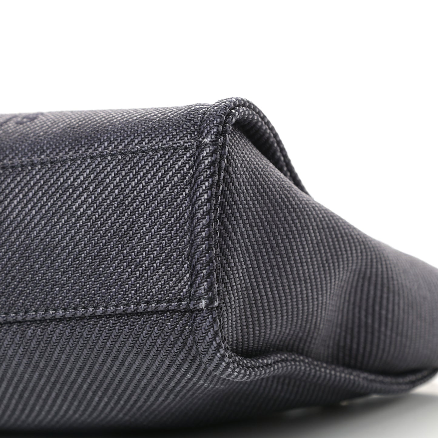 Mixed Fibers Calfskin Mini Deauville Tote Black