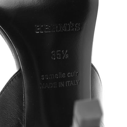 Hermes Calfskin Ella 105 Sandal 35.5 Black 5 of 8