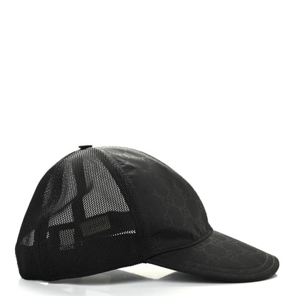 Gucci Nylon Monogram Baseball Hat L Black 5 of 9