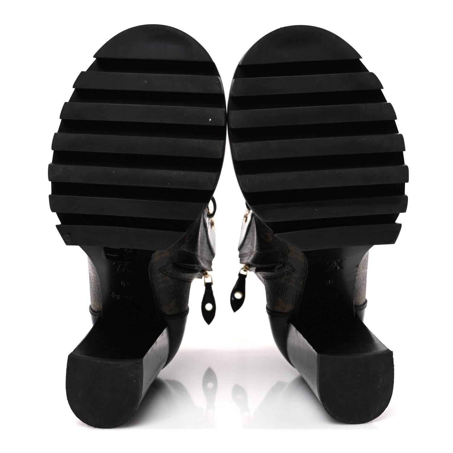 Louis Vuitton Patent Calfskin Monogram Star Trail Ankle Boots 40 Black 7 of 11